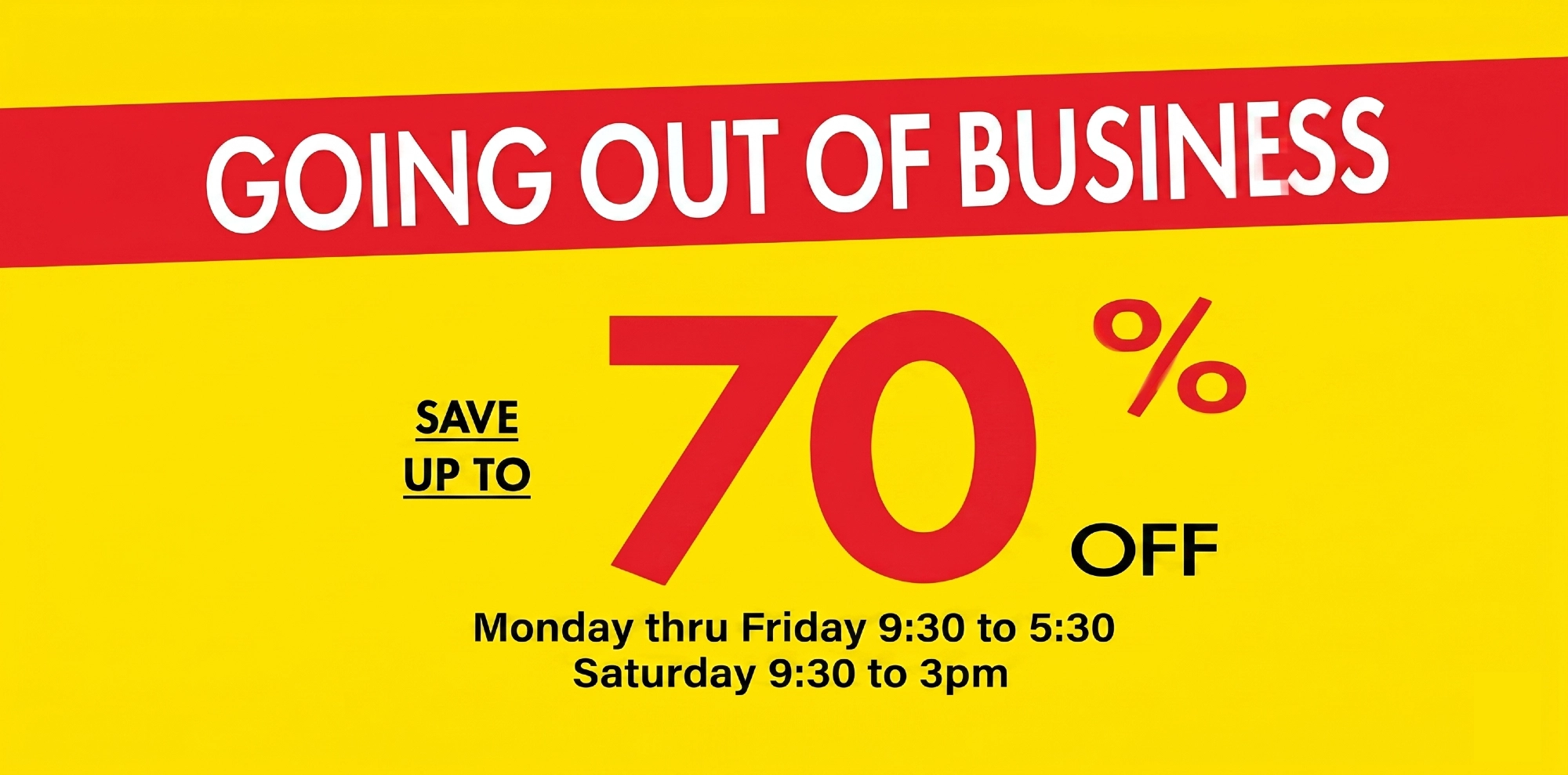 Gregory Jewelers Going Out of Business Sale Banner