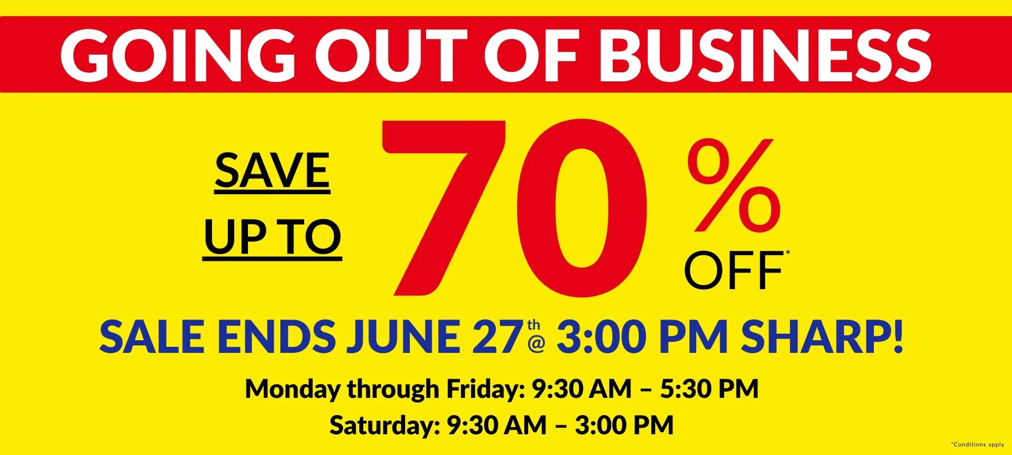 Gregory Jewelers Going Out of Business Sale Banner